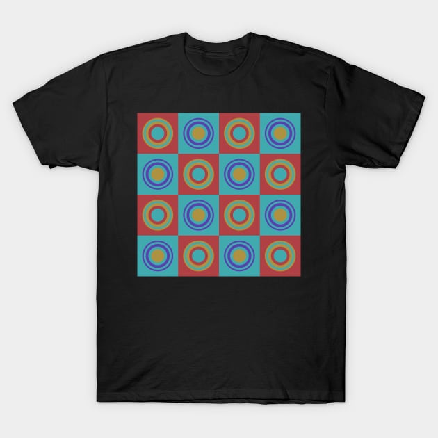1960's style abstract geometrical design T-Shirt by pauloneill-art